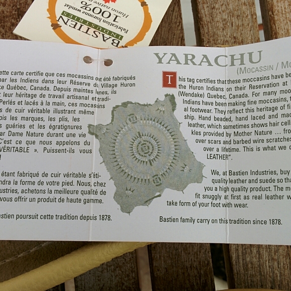 Moccasins slippers real leather handmade in Canada - Picture 6 of 6